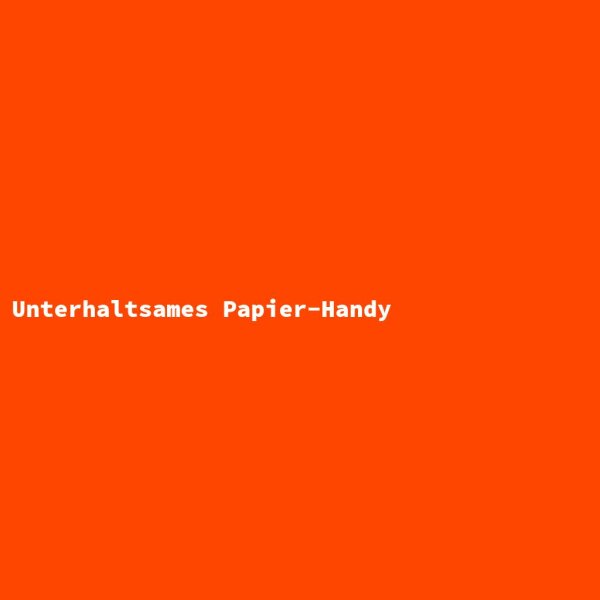 Unterhaltsames Papier-Handy