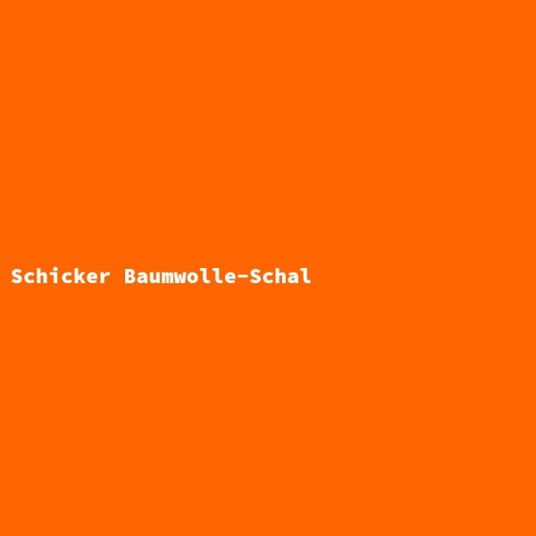 Schicker Baumwolle-Schal