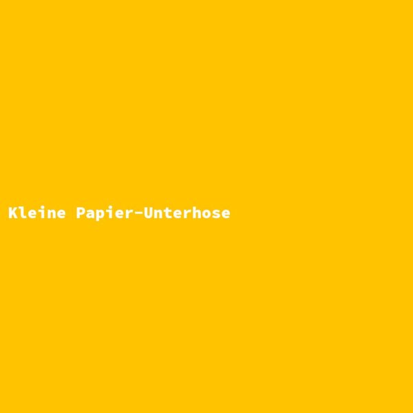 Kleine Papier-Unterhose
