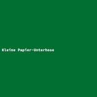 Kleine Papier-Unterhose